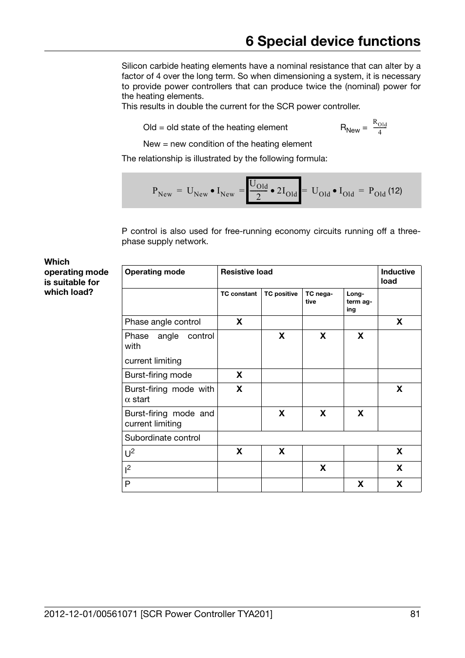 6 special device functions | JUMO 709061 TYA 201 - Single-Phase Power Controller Operating Manual User Manual | Page 83 / 112