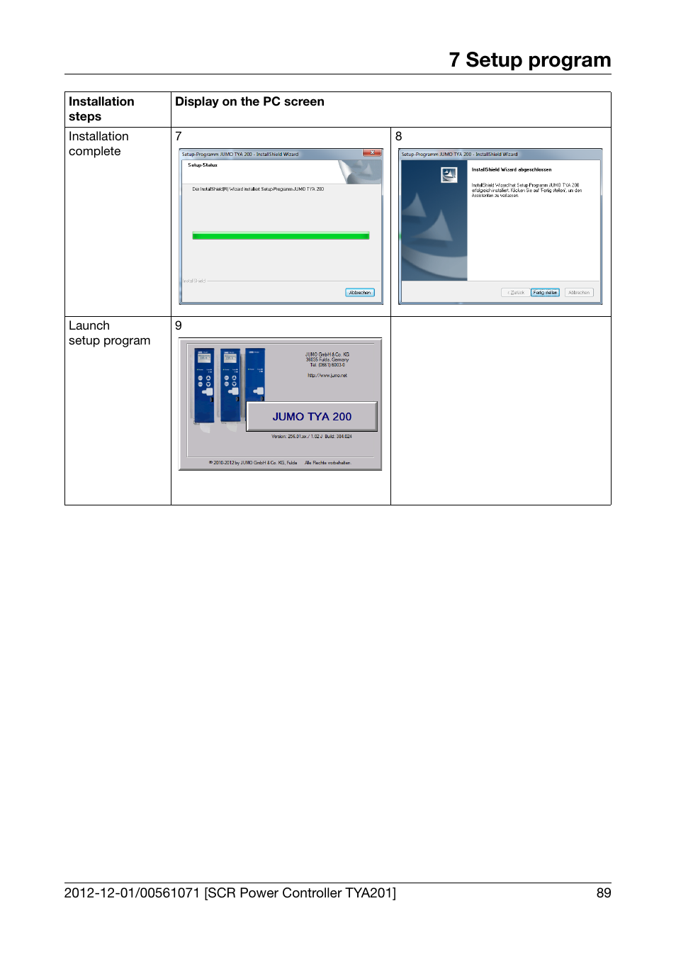 7 setup program | JUMO 709061 TYA 201 - Single-Phase Power Controller Operating Manual User Manual | Page 91 / 112