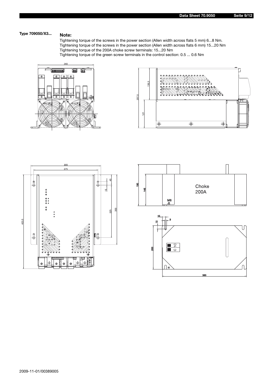 JUMO 709050 IPC IGBT Power Converter Data Sheet User Manual | Page 9 / 12