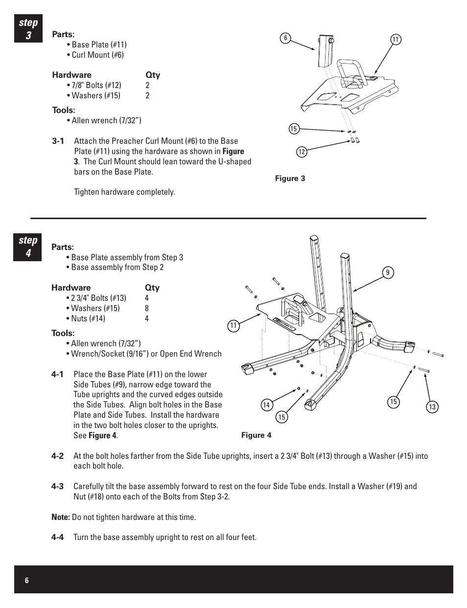 Step 3, Step 4 | Bowflex Ultimate 2 User Manual | Page 6 / 12