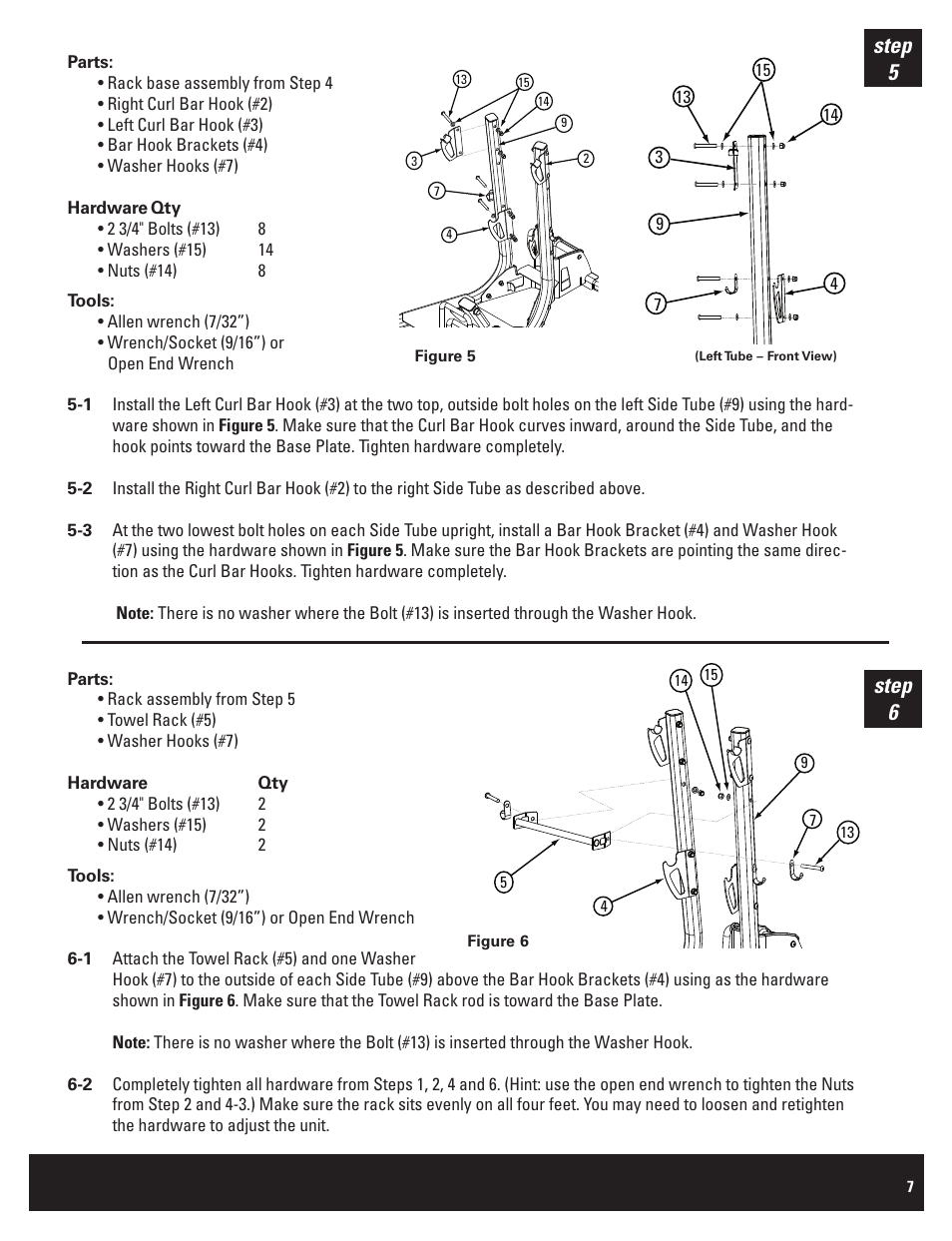 Step 5, Step 6 | Bowflex Ultimate 2 User Manual | Page 7 / 12