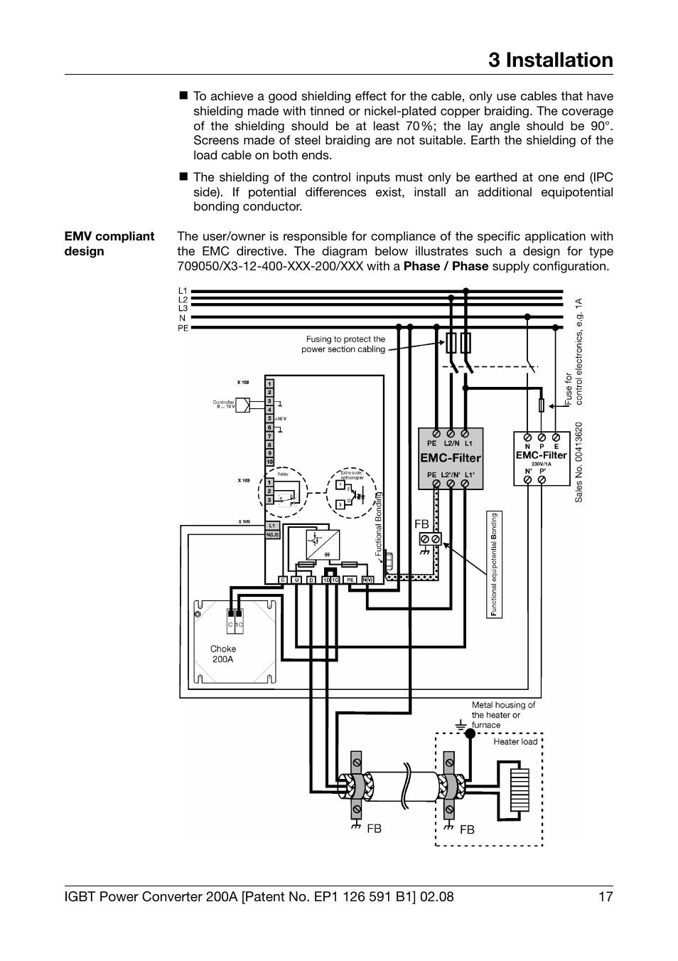 3 installation | JUMO 709050 IPC IGBT Power Converter IPC 200A Operating Manual User Manual | Page 17 / 52