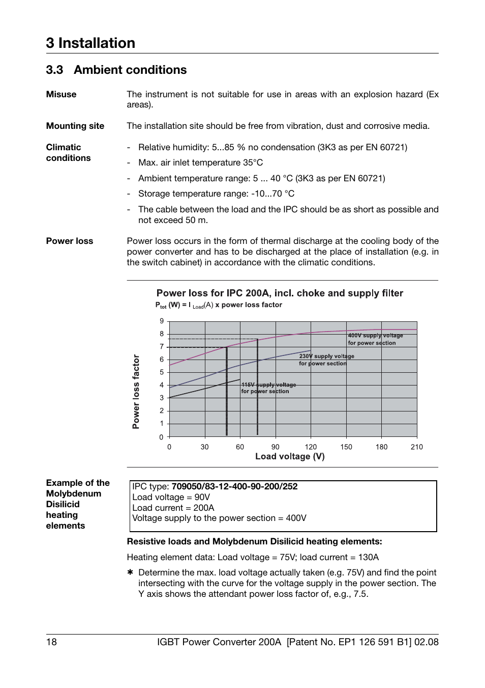 3 ambient conditions, Ambient conditions, Chapter 3.3 „ambient conditions | 3 installation | JUMO 709050 IPC IGBT Power Converter IPC 200A Operating Manual User Manual | Page 18 / 52