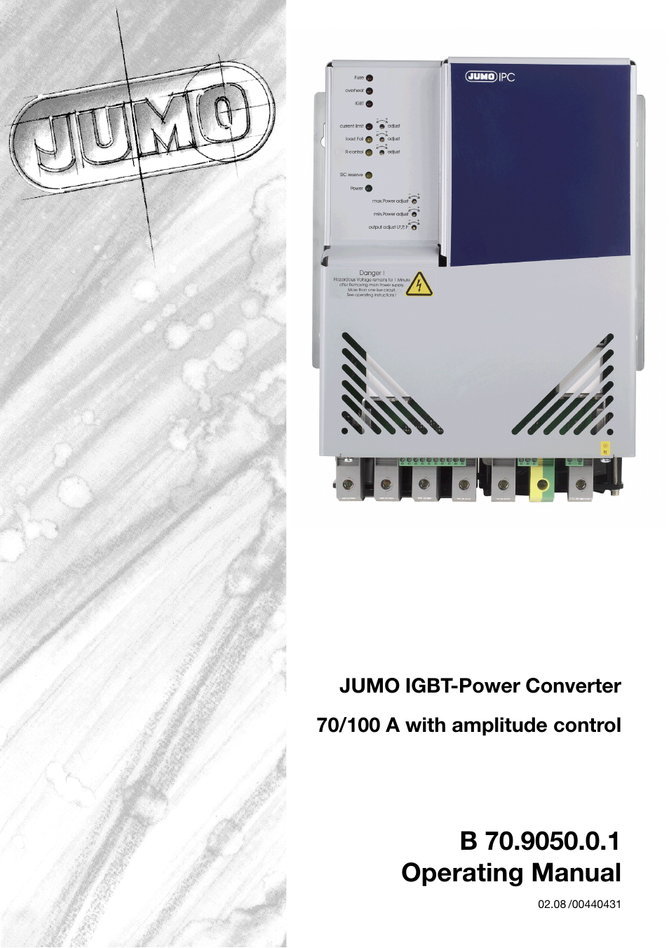 JUMO 709050 IPC IGBT Power Converter IPC 70/100A Operating Manual User Manual | 52 pages