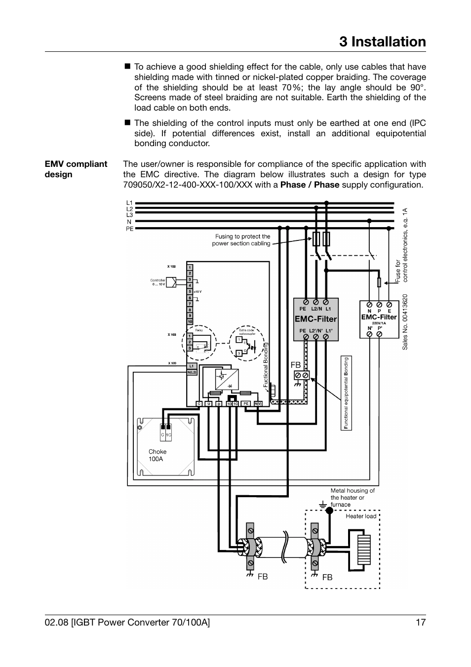 3 installation | JUMO 709050 IPC IGBT Power Converter IPC 70/100A Operating Manual User Manual | Page 17 / 52
