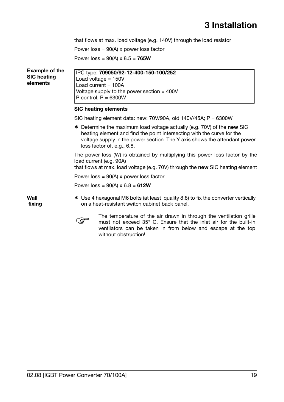 3 installation | JUMO 709050 IPC IGBT Power Converter IPC 70/100A Operating Manual User Manual | Page 19 / 52