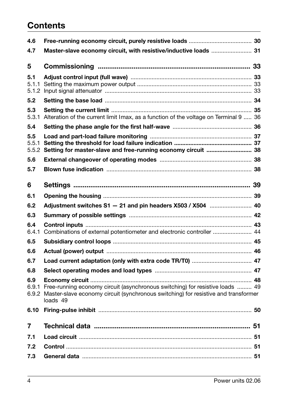 JUMO 709040 TYA-110 thyristor power unit Operating Manual User Manual | Page 4 / 56