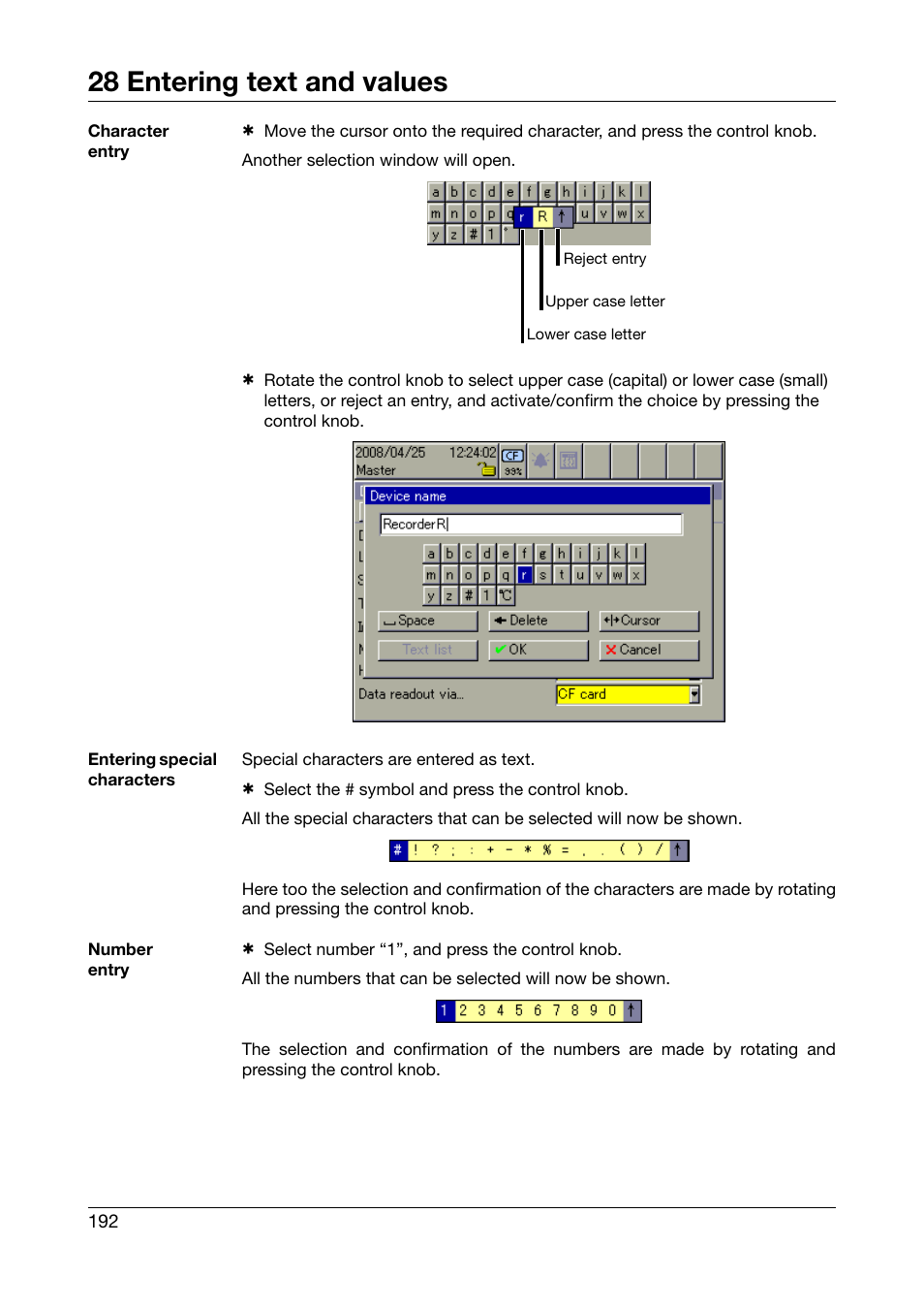 28 entering text and values | JUMO 706585 LOGOSCREEN fd Operating Manual User Manual | Page 192 / 228