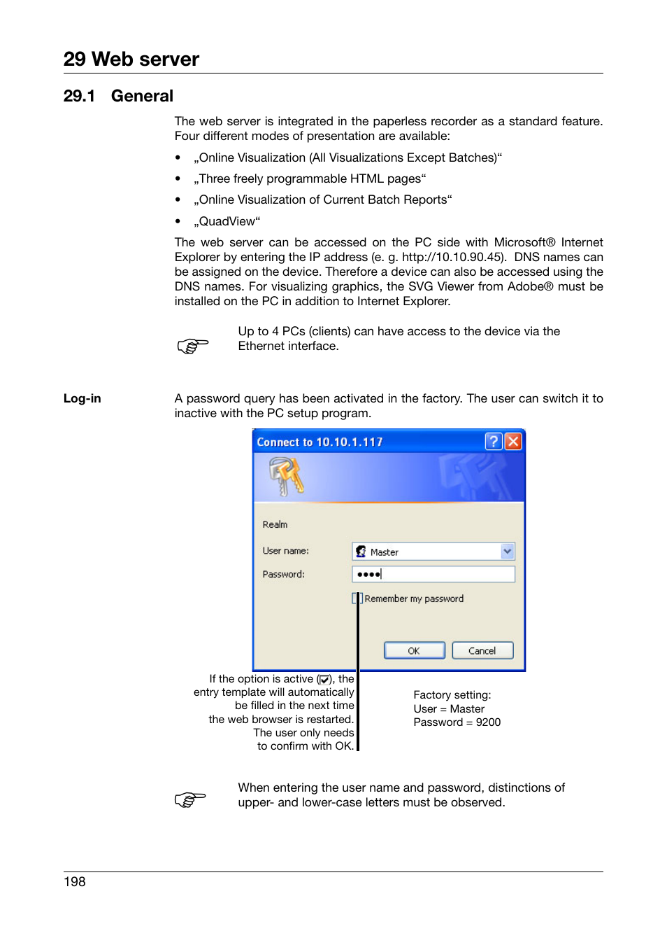 1 general, General, Chapter 29.1 "general" to chapter | 29 web server | JUMO 706585 LOGOSCREEN fd Operating Manual User Manual | Page 198 / 228