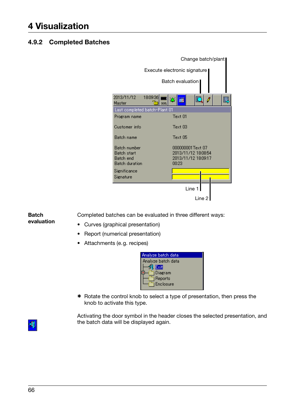 2 completed batches, Completed batches, 4 visualization | JUMO 706585 LOGOSCREEN fd Operating Manual User Manual | Page 66 / 228