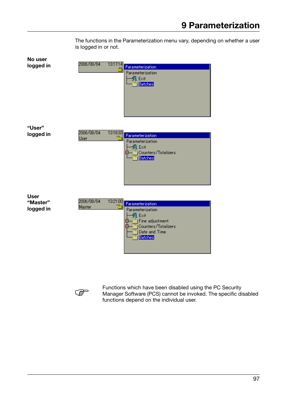 9 parameterization, Parameterization | JUMO 706585 LOGOSCREEN fd Operating Manual User Manual | Page 97 / 228