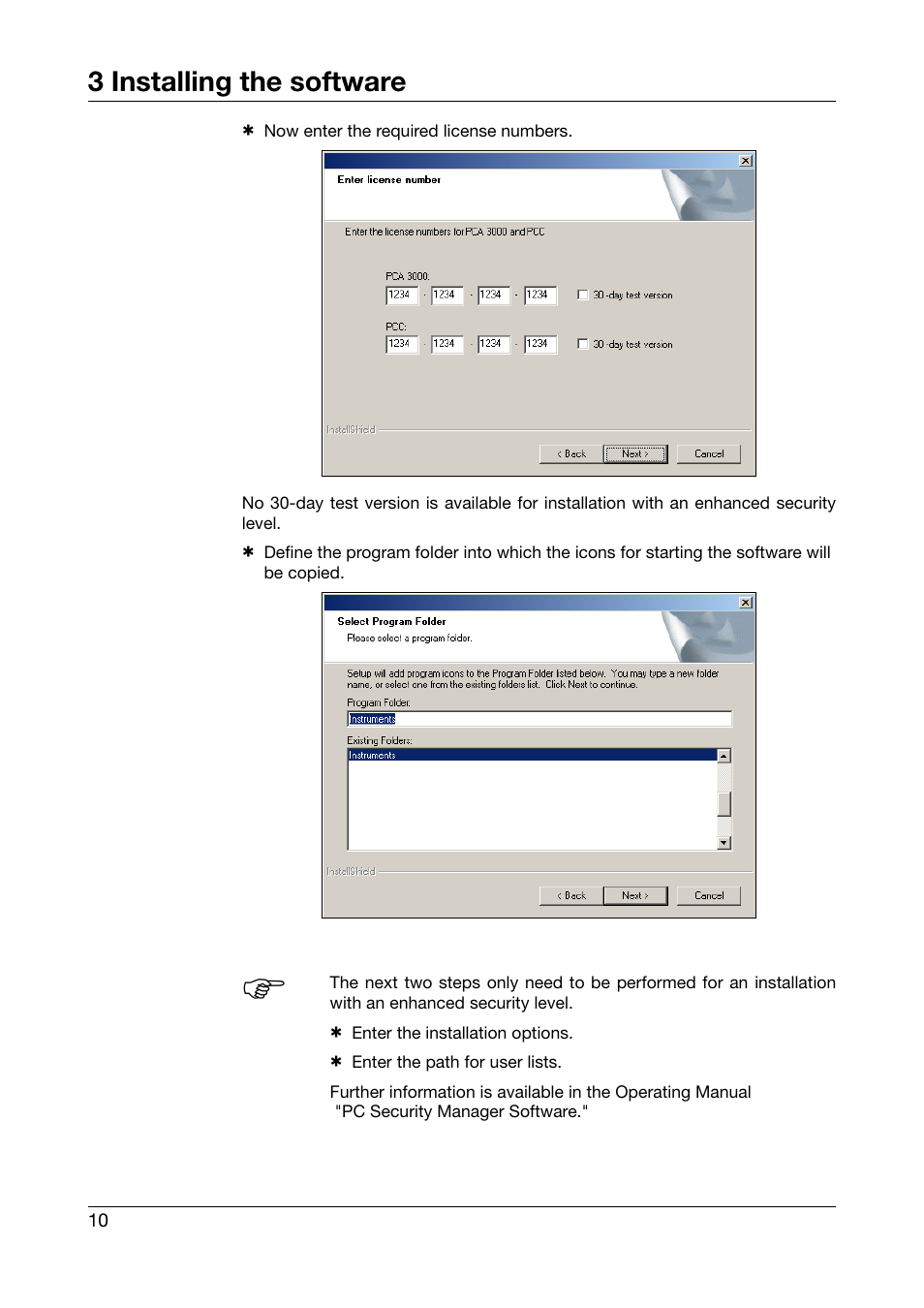 3 installing the software | JUMO PCA Communications Software PCC (B 70.9702.0) User Manual | Page 10 / 98