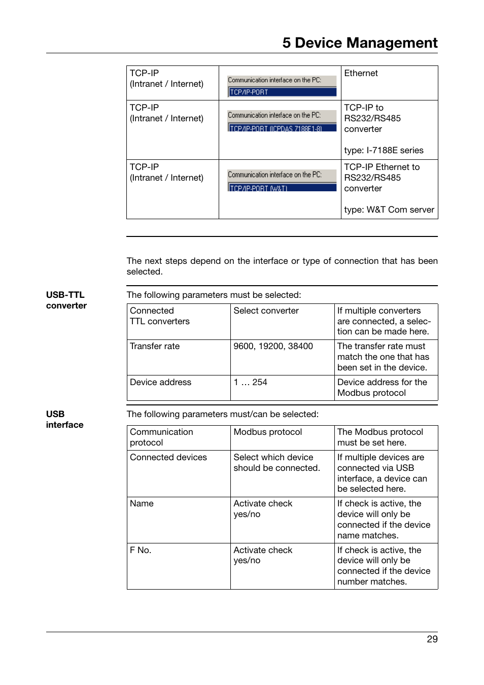 5 device management | JUMO PCA Communications Software PCC (B 70.9702.0) User Manual | Page 29 / 98