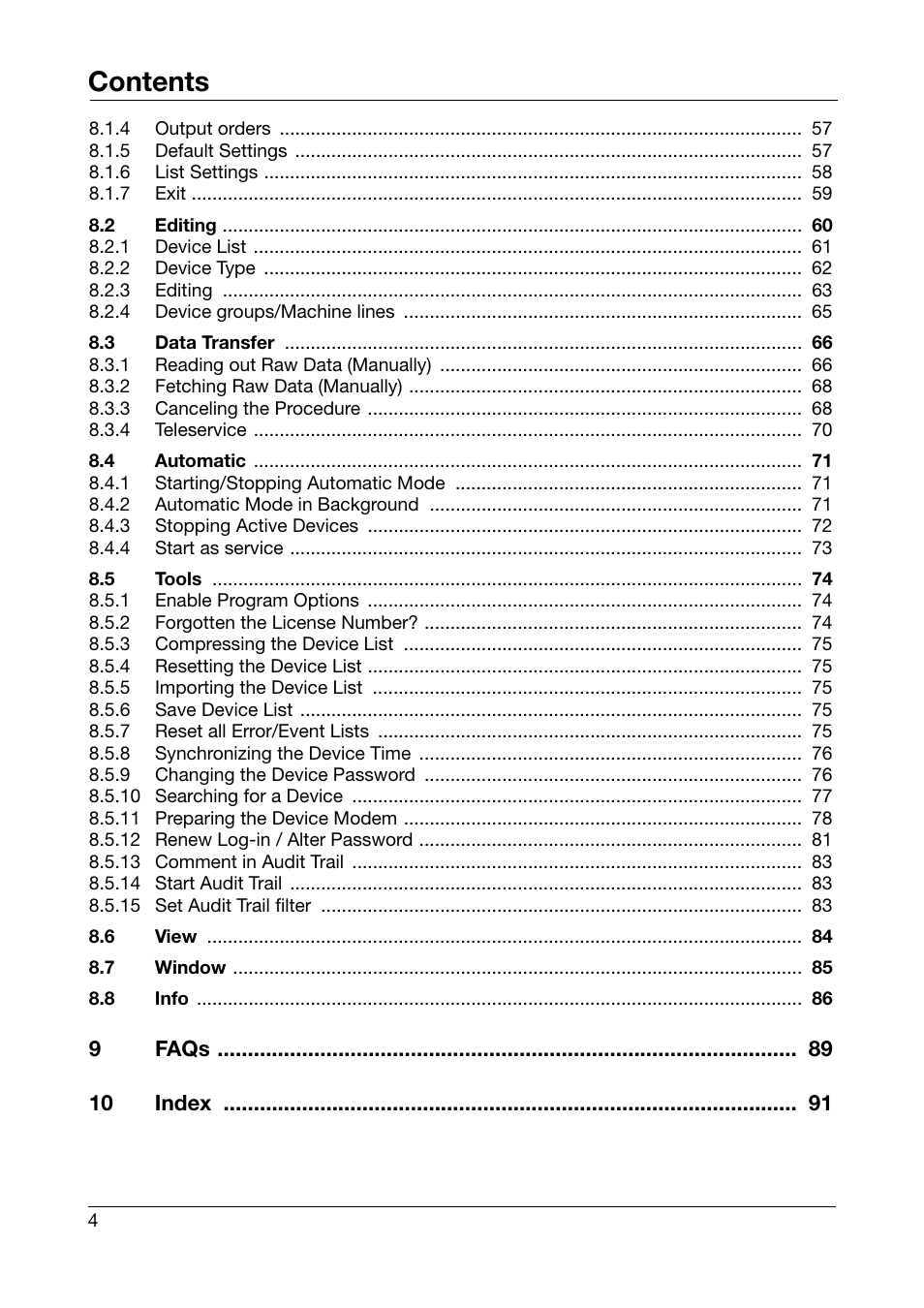 JUMO PCA Communications Software PCC (B 70.9702.0) User Manual | Page 4 / 98
