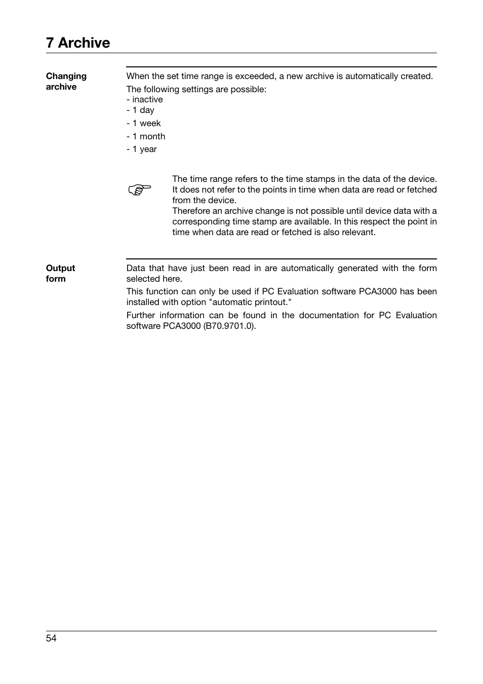 7 archive | JUMO PCA Communications Software PCC (B 70.9702.0) User Manual | Page 54 / 98