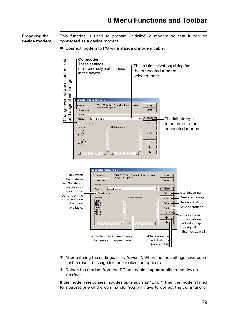 8 menu functions and toolbar | JUMO PCA Communications Software PCC (B 70.9702.0) User Manual | Page 79 / 98