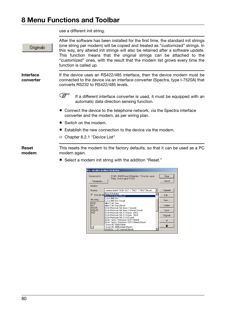 8 menu functions and toolbar | JUMO PCA Communications Software PCC (B 70.9702.0) User Manual | Page 80 / 98