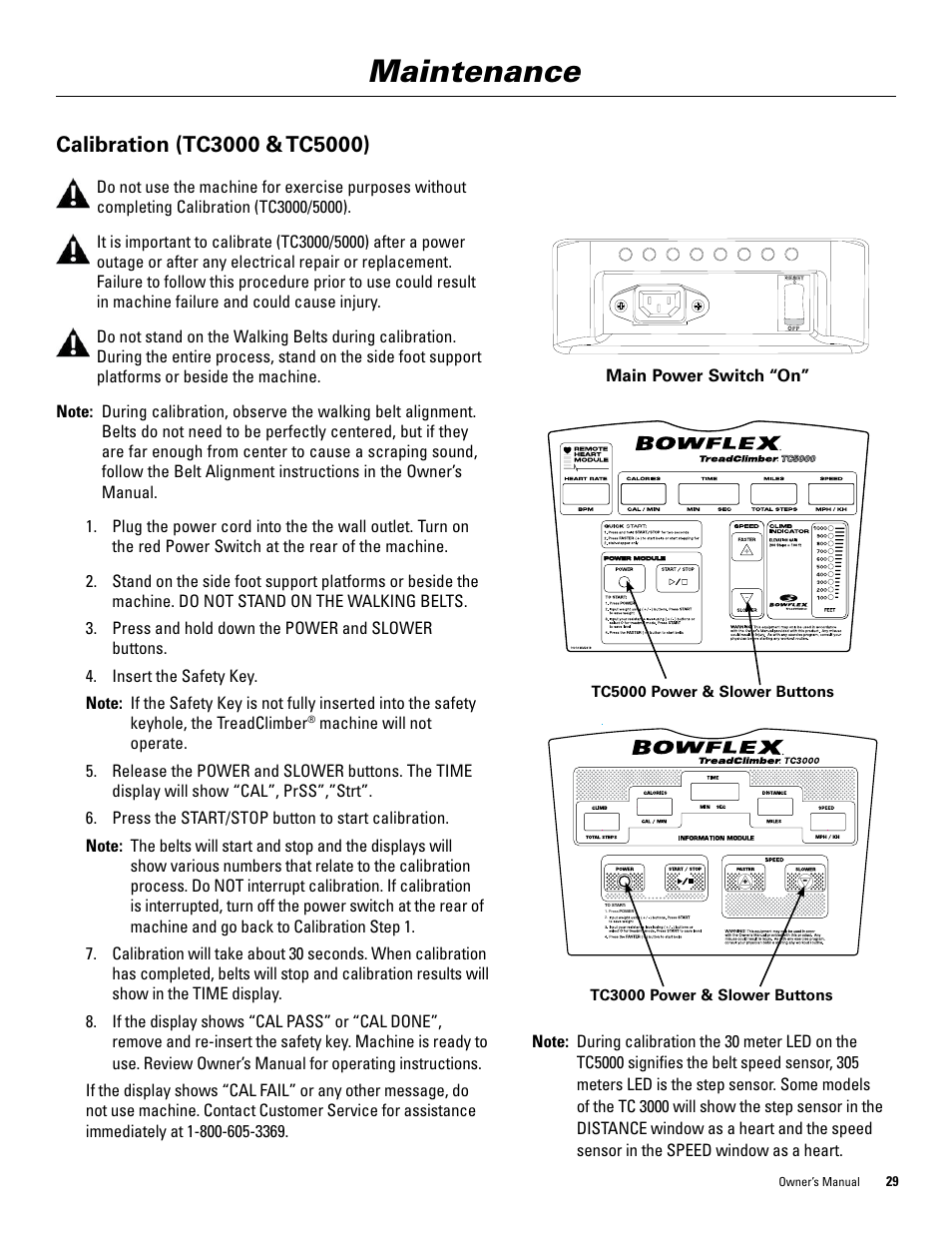 Maintenance | Bowflex TreadClimber 5000 User Manual | Page 33 / 44