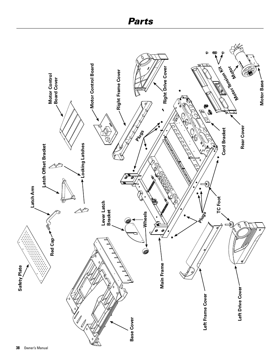 Parts | Bowflex TreadClimber 5000 User Manual | Page 42 / 44