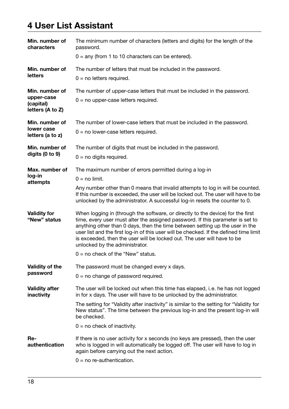 4 user list assistant | JUMO PC Security Manager Software PCS (B 70.9703.0) User Manual | Page 18 / 74