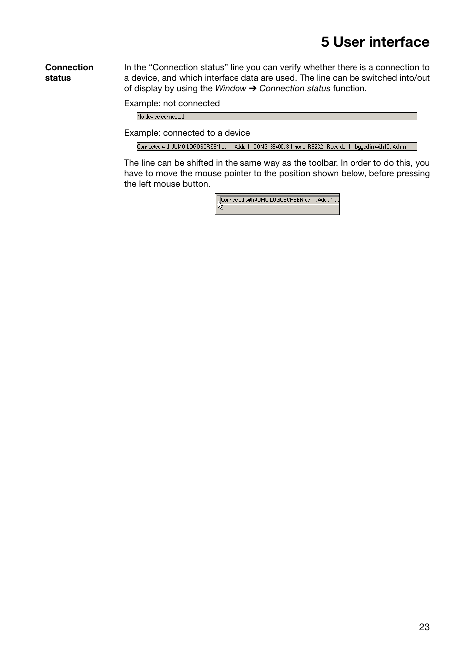 5 user interface | JUMO PC Security Manager Software PCS (B 70.9703.0) User Manual | Page 23 / 74