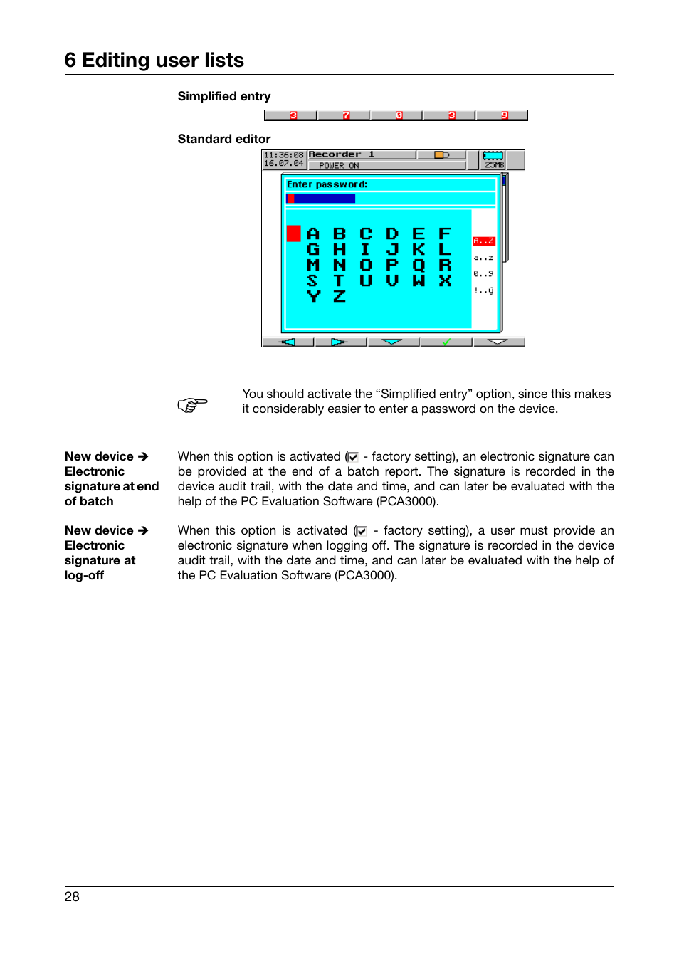 6 editing user lists | JUMO PC Security Manager Software PCS (B 70.9703.0) User Manual | Page 28 / 74