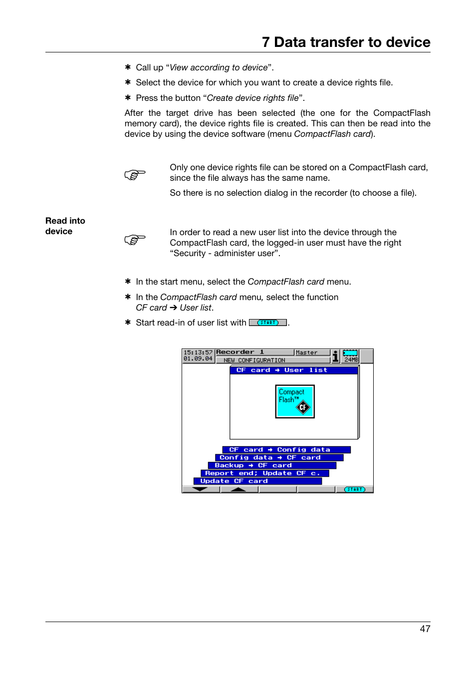 7 data transfer to device | JUMO PC Security Manager Software PCS (B 70.9703.0) User Manual | Page 47 / 74