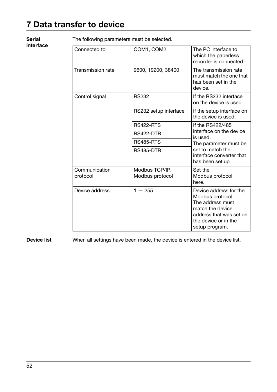 7 data transfer to device | JUMO PC Security Manager Software PCS (B 70.9703.0) User Manual | Page 52 / 74