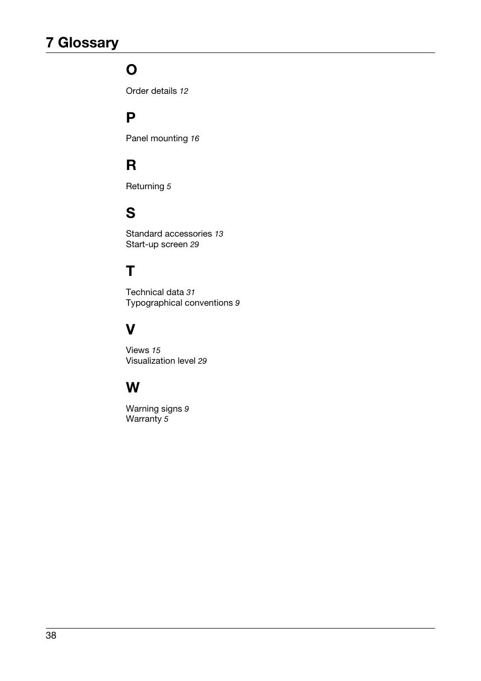 7 glossary | JUMO 706585 LOGOSCREEN fd Recorder with diecast zinc front Installation Instructions User Manual | Page 38 / 40