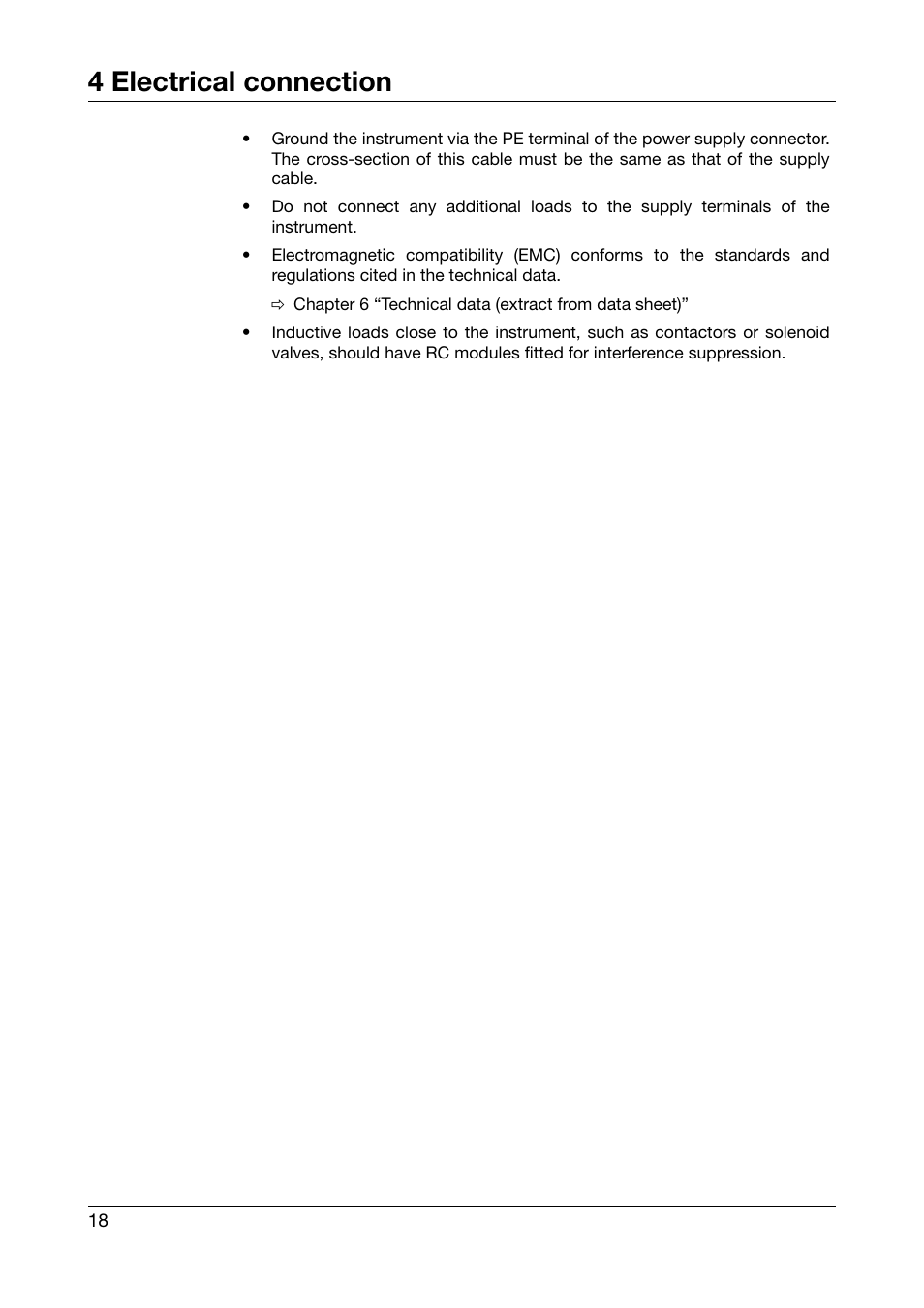 4 electrical connection | JUMO 706585 LOGOSCREEN fd Recorder with stainless steel front Installation Instructions User Manual | Page 18 / 52