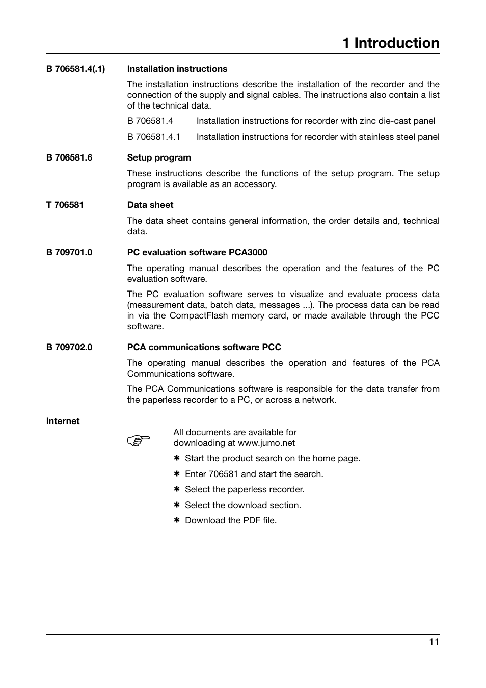1 introduction | JUMO 706581 LOGOSCREEN nt Operating Manual User Manual | Page 11 / 224
