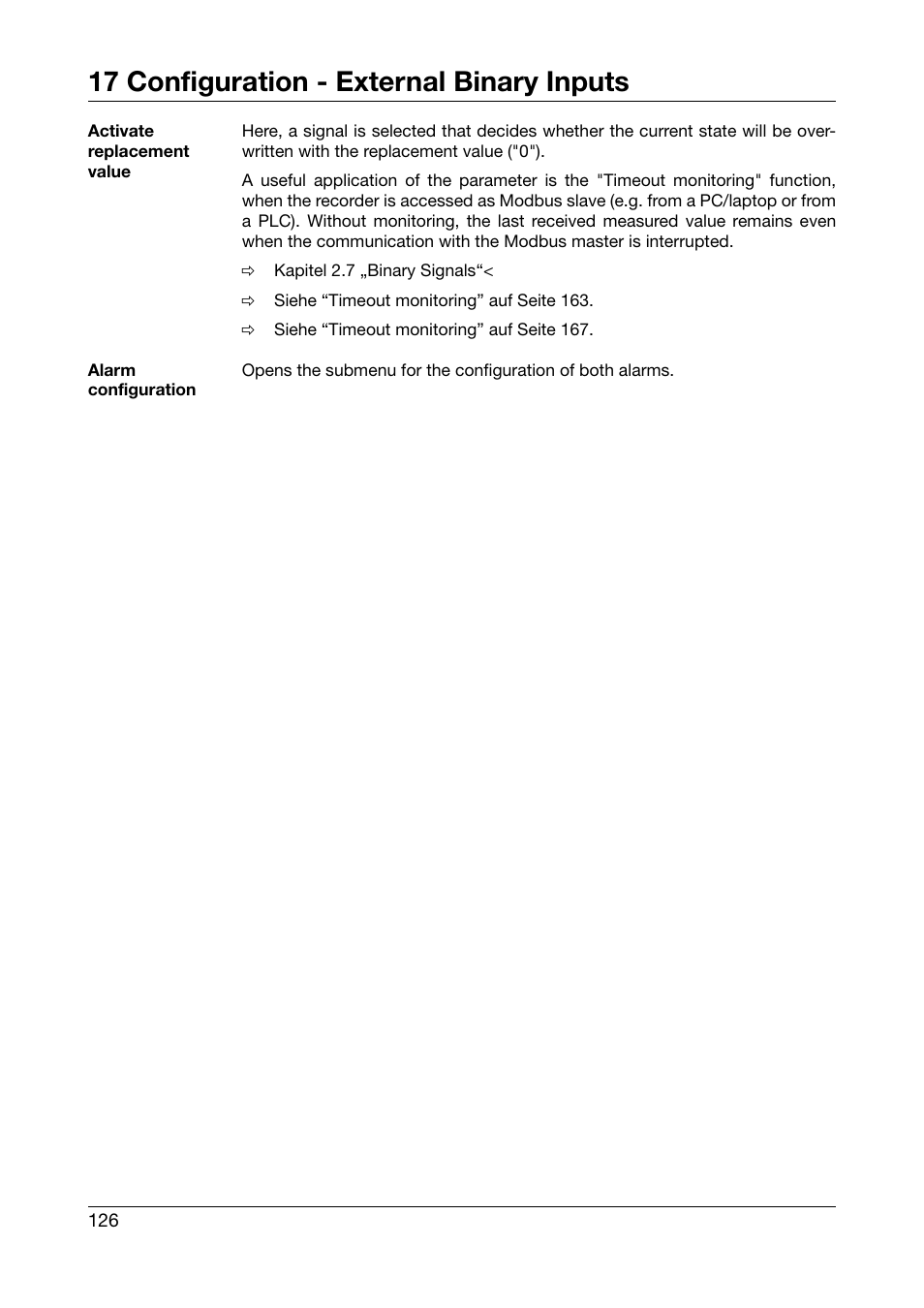 17 configuration - external binary inputs | JUMO 706581 LOGOSCREEN nt Operating Manual User Manual | Page 126 / 224