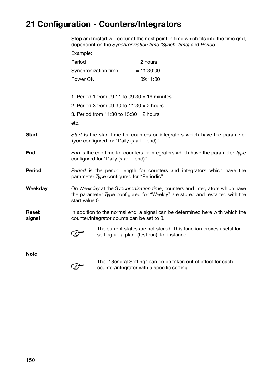21 configuration - counters/integrators | JUMO 706581 LOGOSCREEN nt Operating Manual User Manual | Page 150 / 224