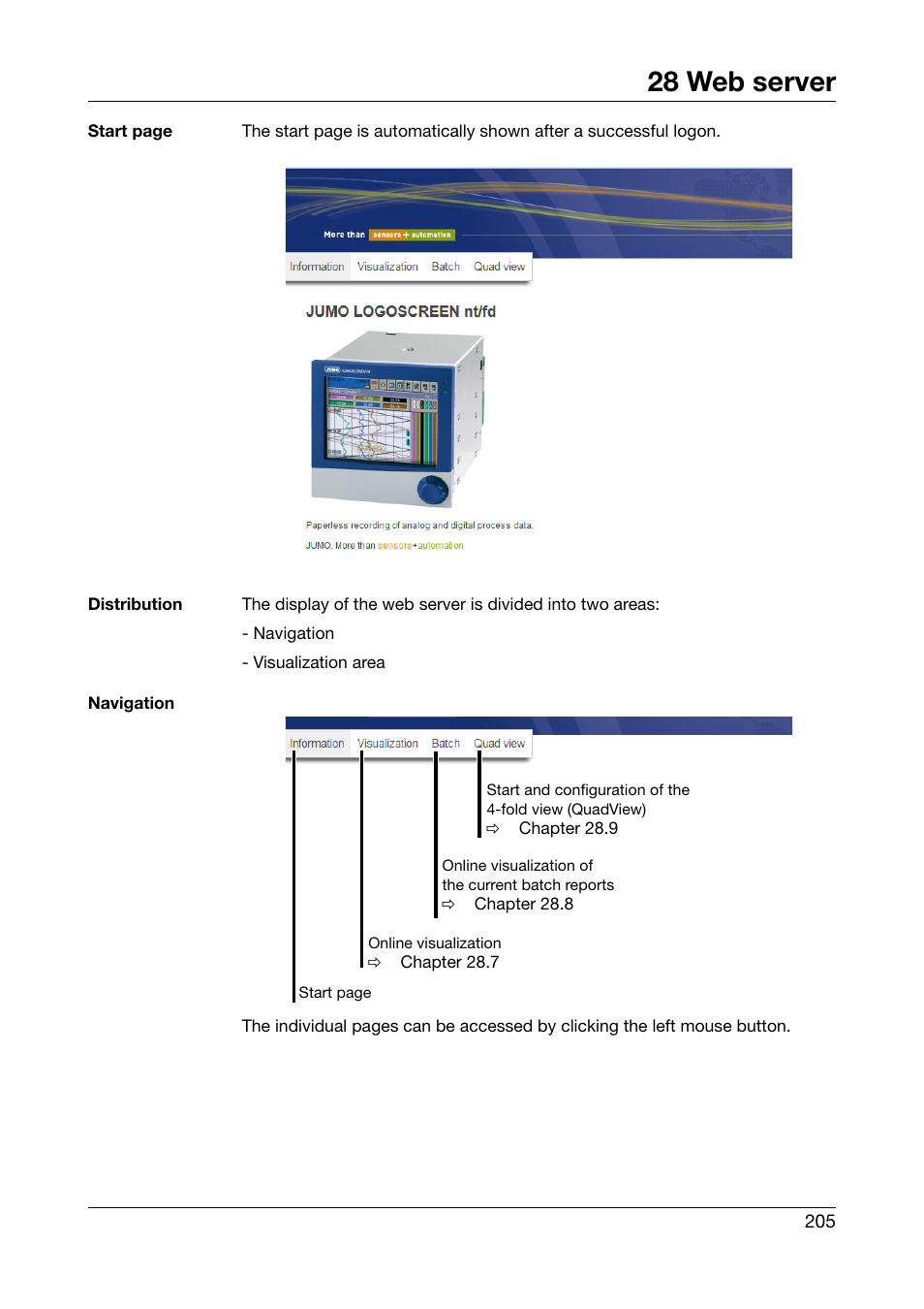 28 web server | JUMO 706581 LOGOSCREEN nt Operating Manual User Manual | Page 205 / 224