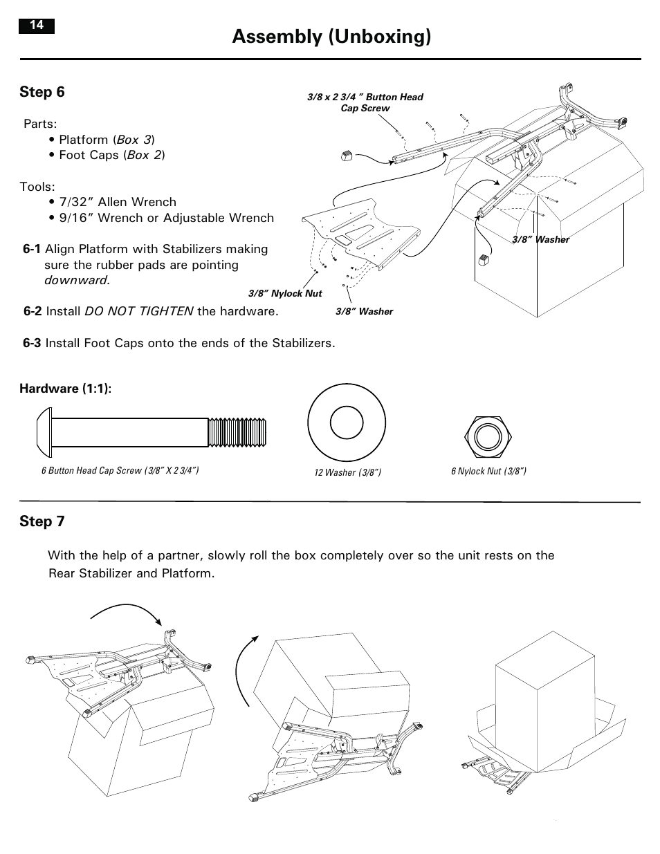 Assembly (unboxing) | Bowflex RevolutionXP User Manual | Page 14 / 32