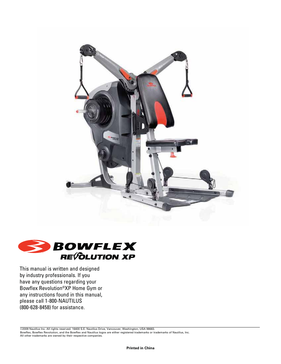 Bowflex RevolutionXP User Manual | Page 32 / 32
