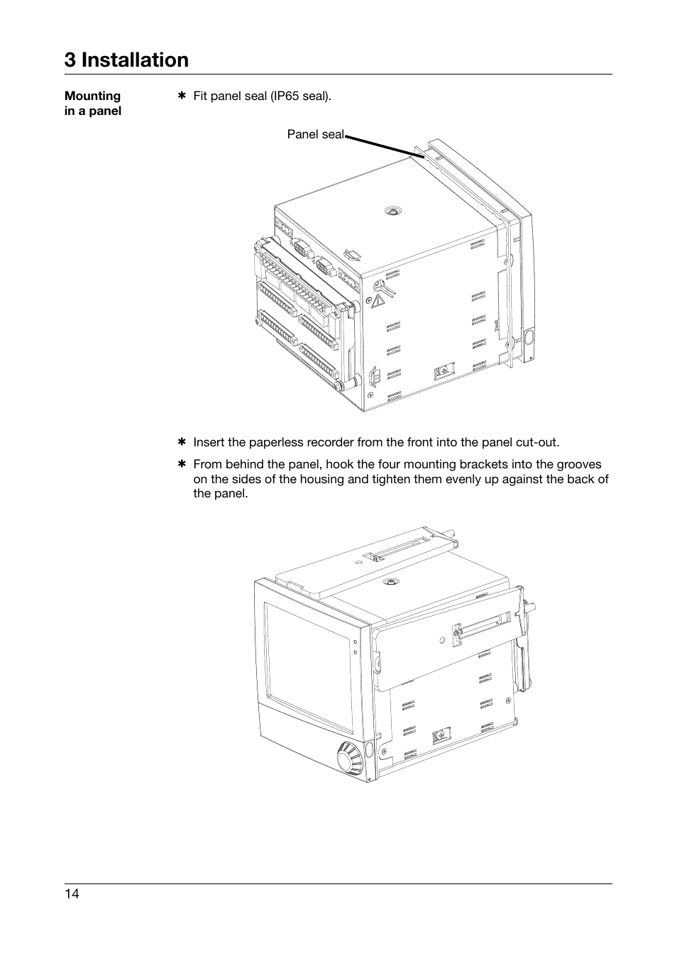 3 installation | JUMO 706581 LOGOSCREEN nt Paperless Recorder with TFT display, CompactFlash Installation Instructions User Manual | Page 14 / 36