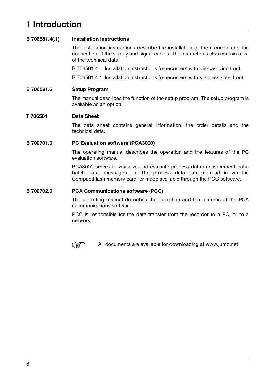 1 introduction | JUMO 706581 LOGOSCREEN nt stainless steel front Installation Instructions User Manual | Page 8 / 48