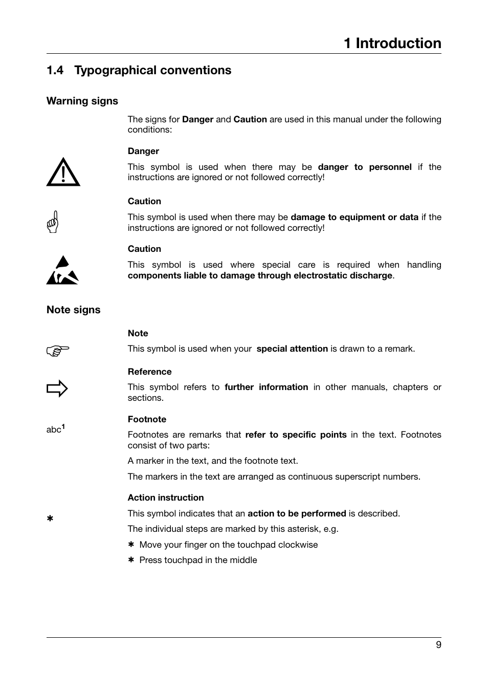 4 typographical conventions, Typographical conventions, 1 introduction | JUMO 706581 LOGOSCREEN nt stainless steel front Installation Instructions User Manual | Page 9 / 48