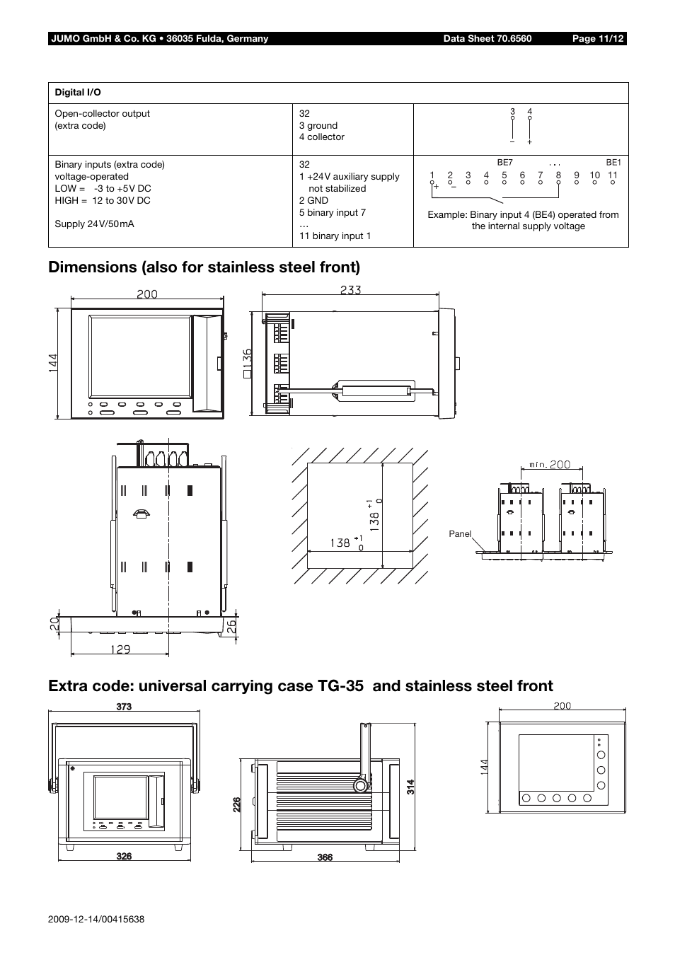 JUMO 706560 LOGOSCREEN es Data Sheet User Manual | Page 11 / 12