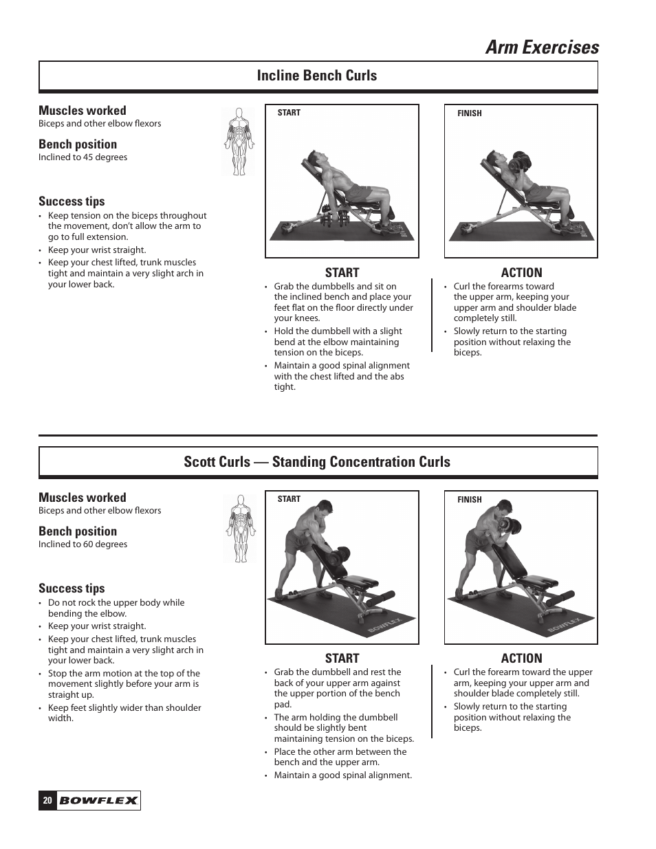 Arm exercises | Bowflex SelectTech 220 Dumbells User Manual | Page 22 / 36