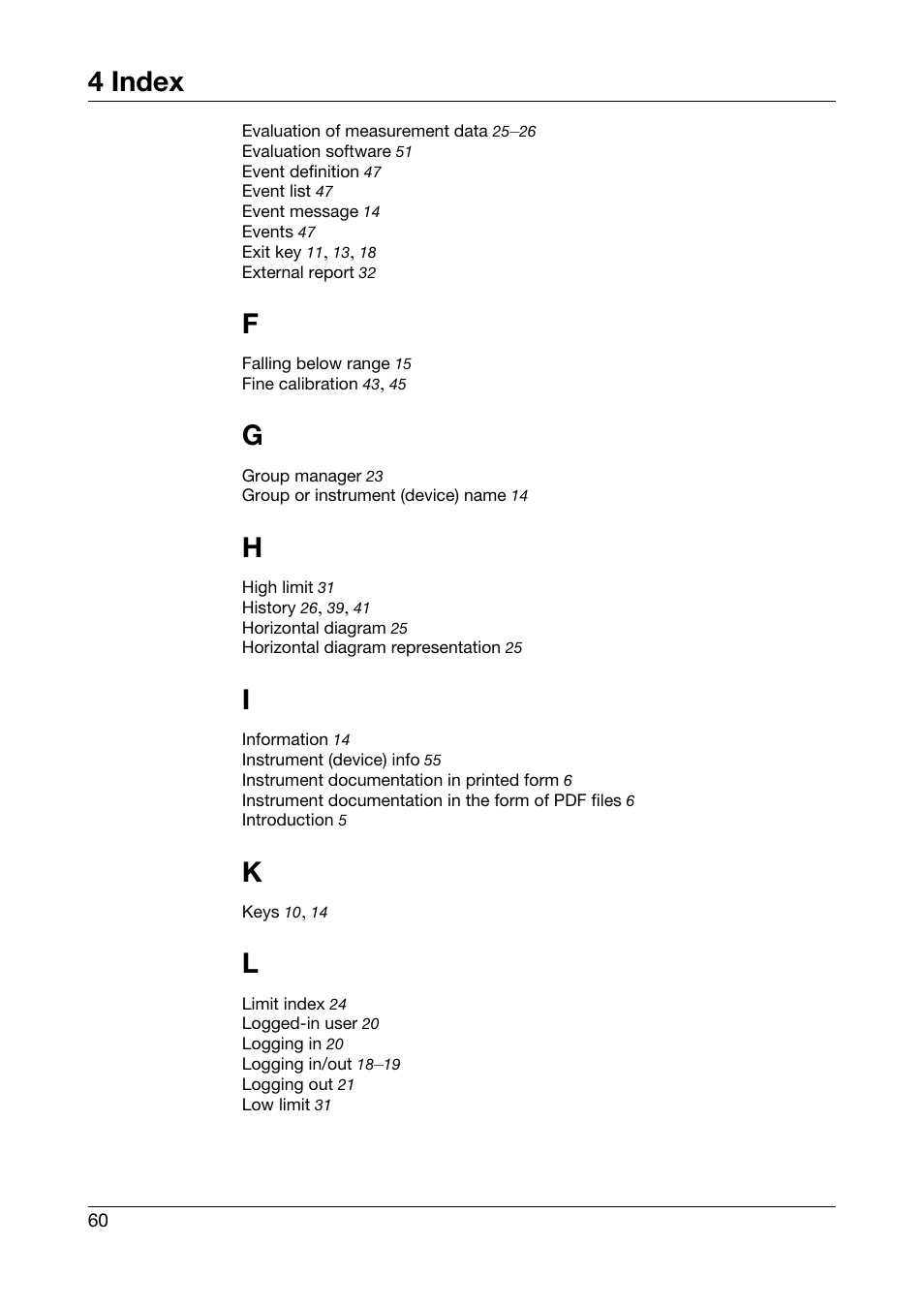 4 index | JUMO 706560 LOGOSCREEN es Operating Instructions User Manual | Page 60 / 64