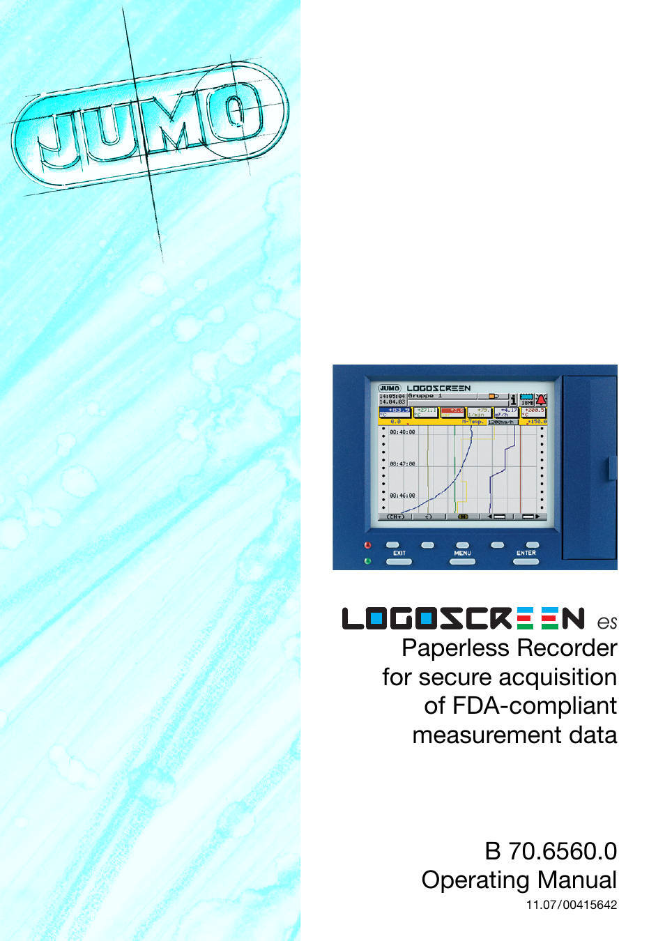 JUMO 706560 LOGOSCREEN es Operating Manual User Manual | 128 pages