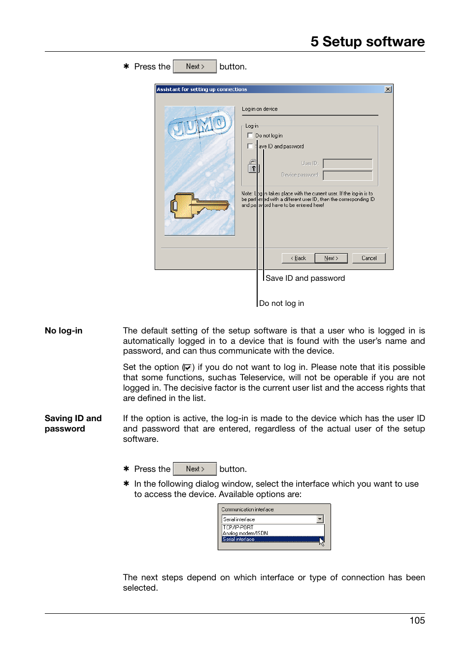 5 setup software | JUMO 706560 LOGOSCREEN es Operating Manual User Manual | Page 105 / 128