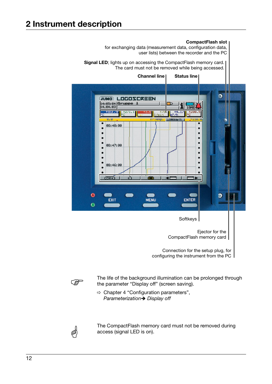 2 instrument description | JUMO 706560 LOGOSCREEN es Operating Manual User Manual | Page 12 / 128