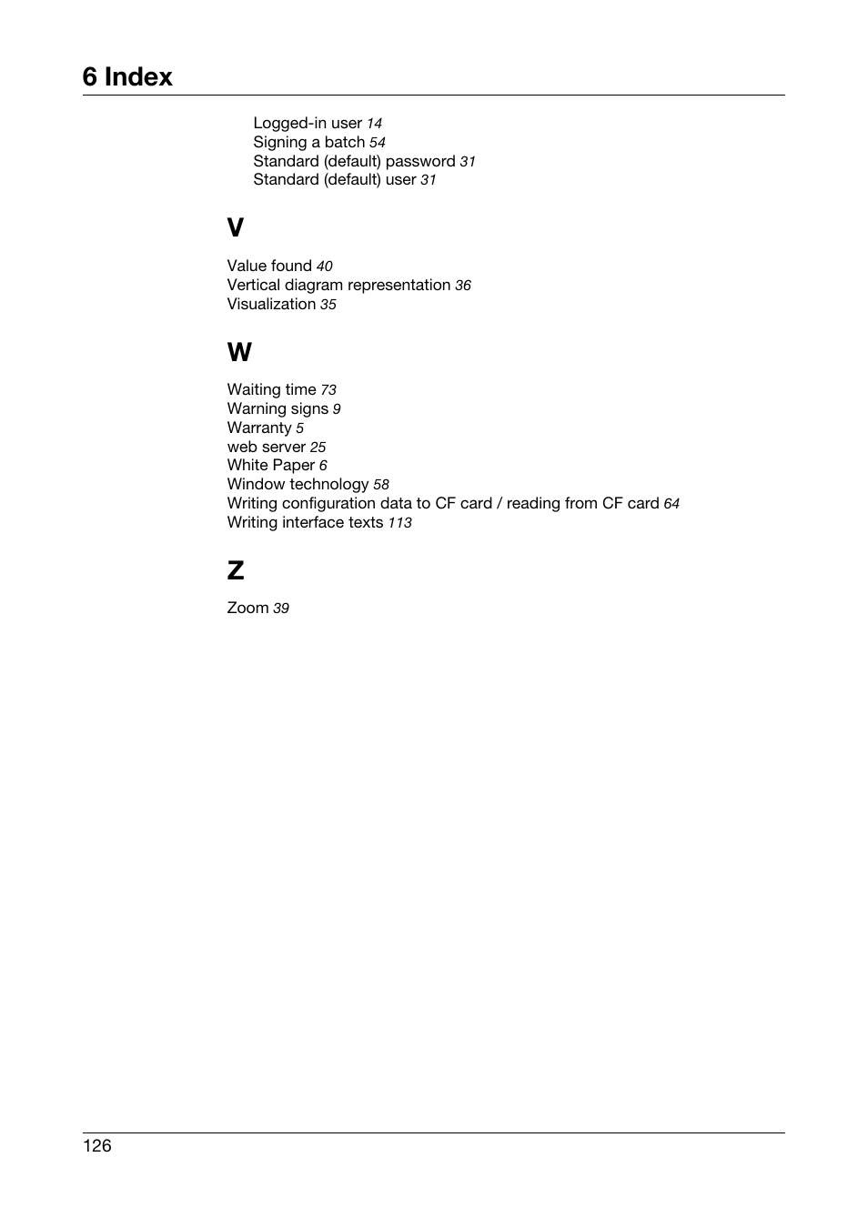 6 index | JUMO 706560 LOGOSCREEN es Operating Manual User Manual | Page 126 / 128