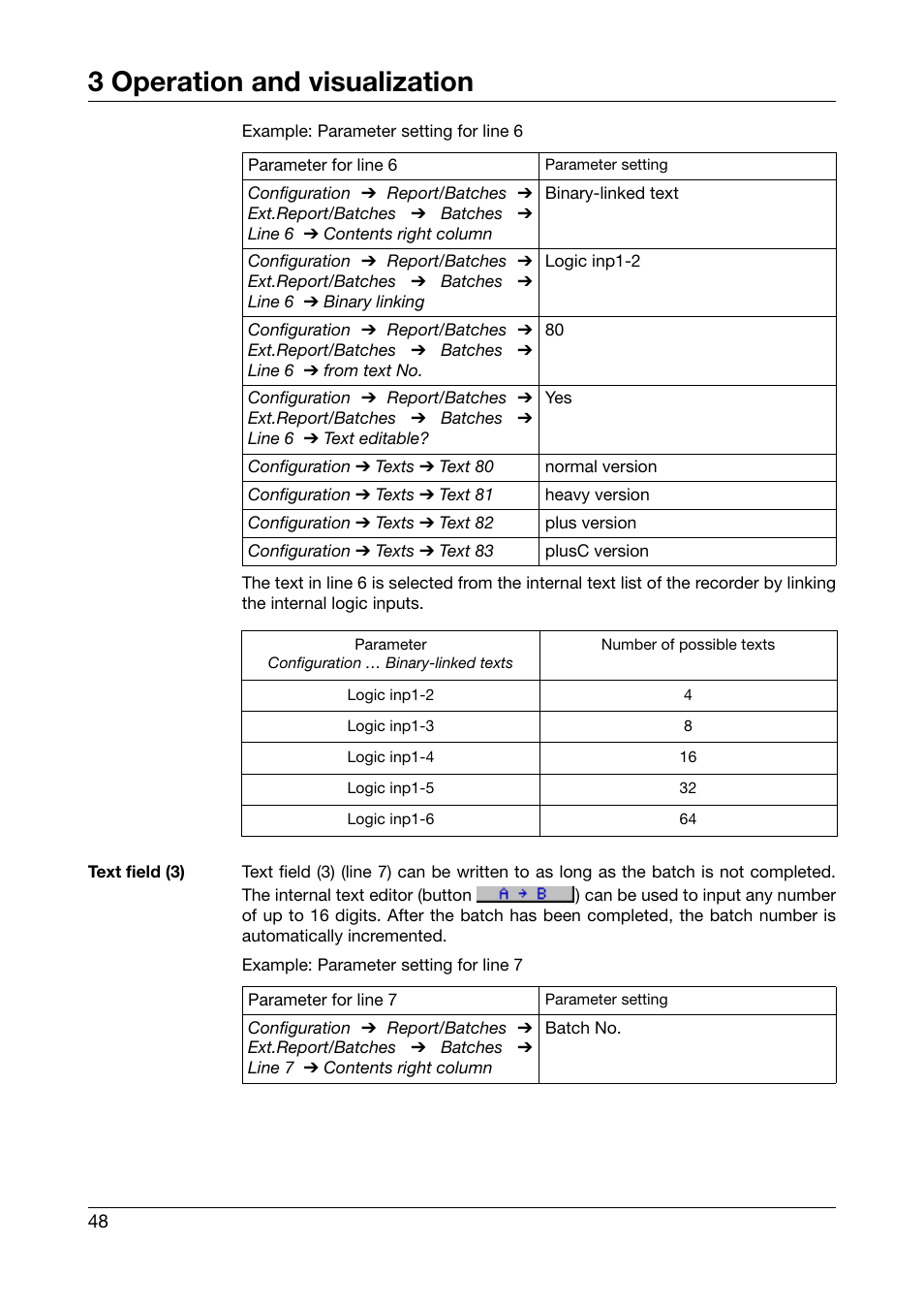 3 operation and visualization | JUMO 706560 LOGOSCREEN es Operating Manual User Manual | Page 48 / 128