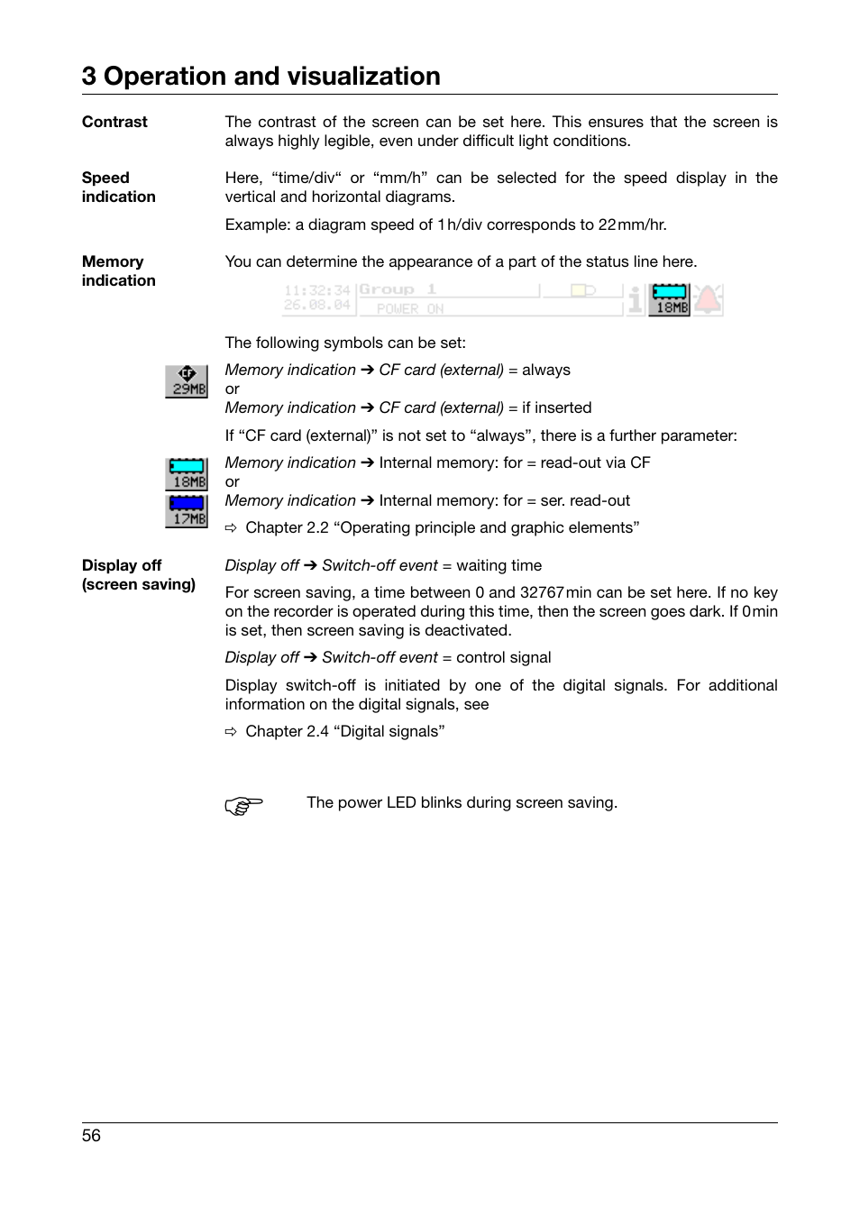 3 operation and visualization | JUMO 706560 LOGOSCREEN es Operating Manual User Manual | Page 56 / 128