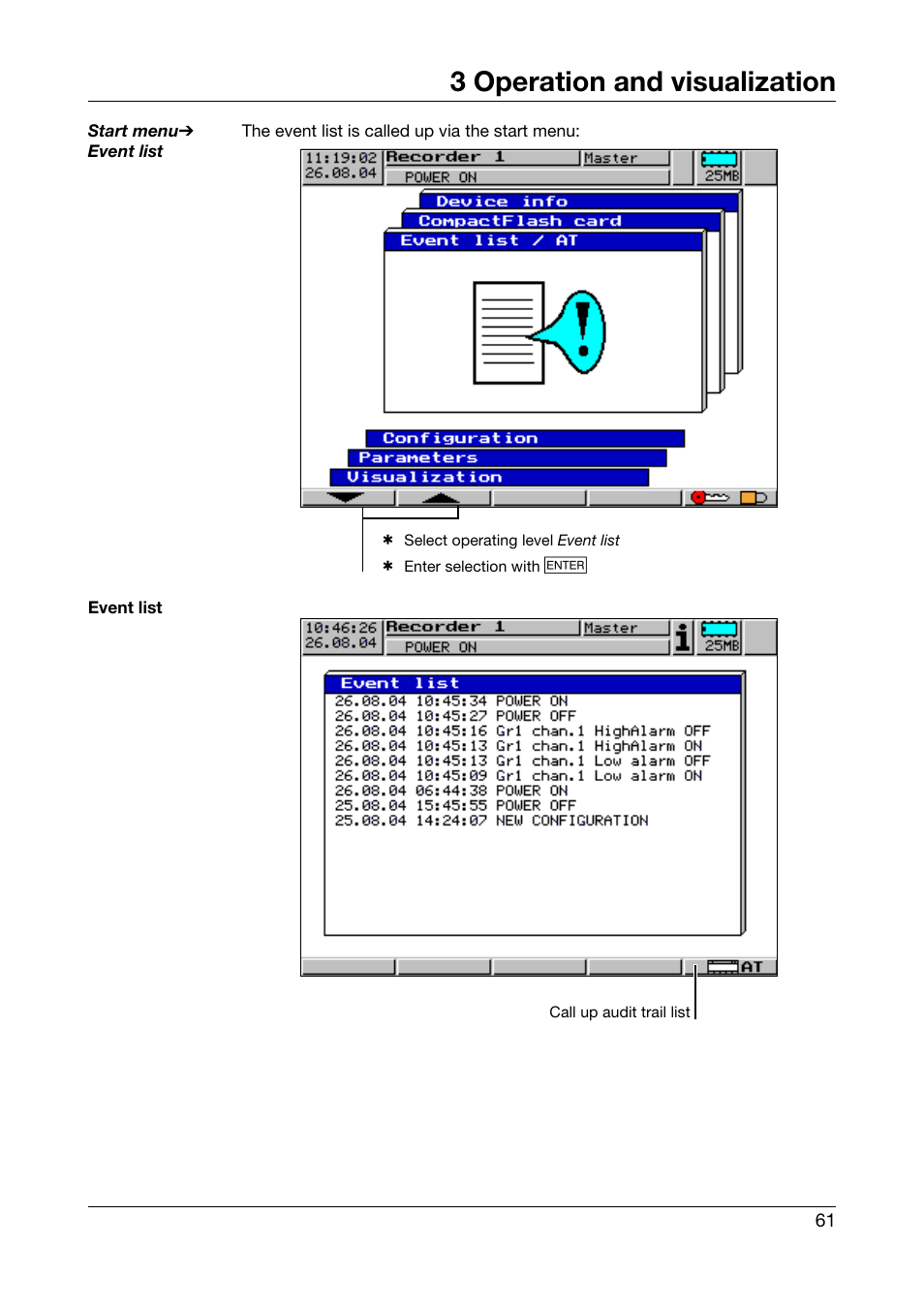 3 operation and visualization | JUMO 706560 LOGOSCREEN es Operating Manual User Manual | Page 61 / 128