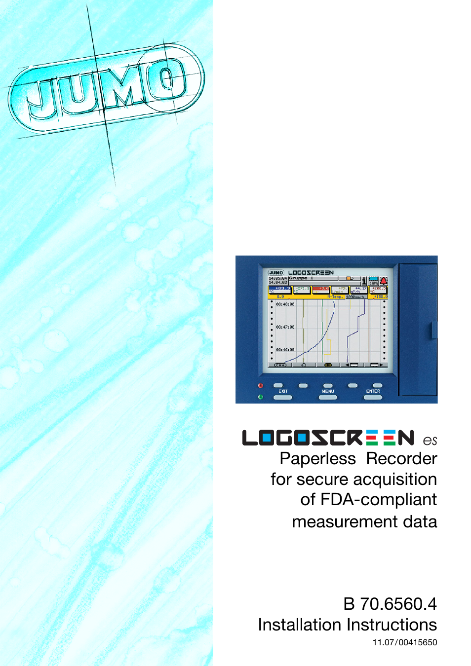 JUMO 706560 LOGOSCREEN es Installation Instructions User Manual | 32 pages